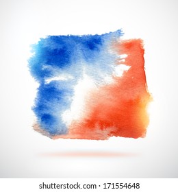Watercolor vector background. Abstract grunge blob