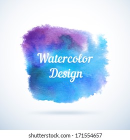 Watercolor vector background. Abstract grunge blob