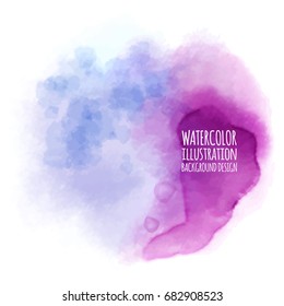 The watercolor vector background. Abstract illustration