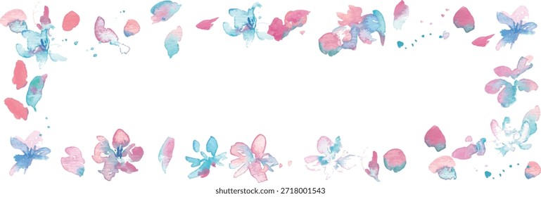 Acuarela. Fondo de Vector de flores de cerezo de acuarela. Fondo de flor de cerezo. Acuarela de flor de cerezo de primavera.