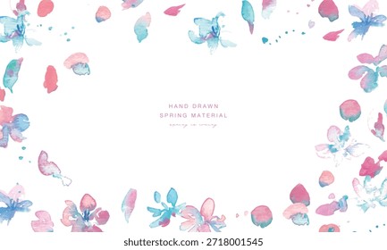 Acuarela. Fondo de Vector de flores de cerezo de acuarela. Fondo de flor de cerezo. Acuarela de flor de cerezo de primavera.
