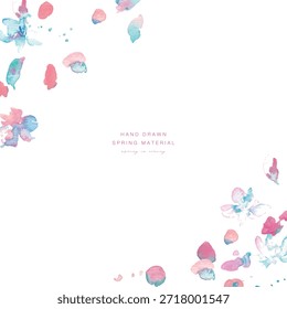 Acuarela. Fondo de Vector de flores de cerezo de acuarela. Fondo de flor de cerezo. Acuarela de flor de cerezo de primavera.
