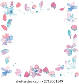Acuarela. Fondo de Vector de flores de cerezo de acuarela. Fondo de flor de cerezo. Acuarela de flor de cerezo de primavera.