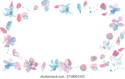 Acuarela. Fondo de Vector de flores de cerezo de acuarela. Fondo de flor de cerezo. Acuarela de flor de cerezo de primavera.