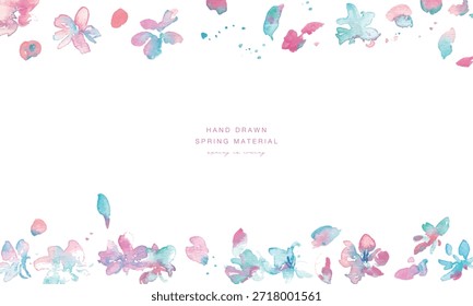 Acuarela. Fondo de Vector de flores de cerezo de acuarela. Fondo de flor de cerezo. Acuarela de flor de cerezo de primavera.