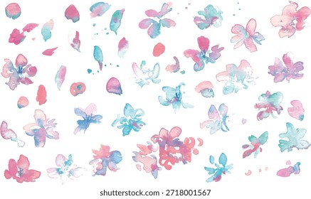 Acuarela. Fondo de Vector de flores de cerezo de acuarela. Fondo de flor de cerezo. Acuarela de flor de cerezo de primavera.