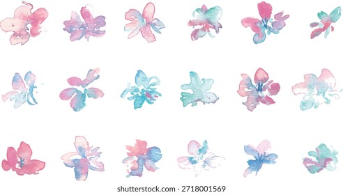 Acuarela. Fondo de Vector de flores de cerezo de acuarela. Fondo de flor de cerezo. Acuarela de flor de cerezo de primavera.