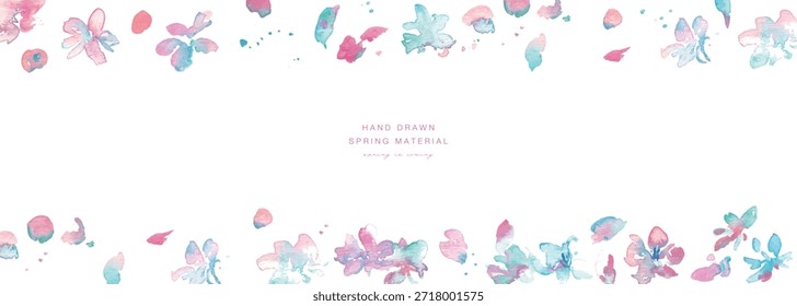 Acuarela. Fondo de Vector de flores de cerezo de acuarela. Fondo de flor de cerezo. Acuarela de flor de cerezo de primavera.