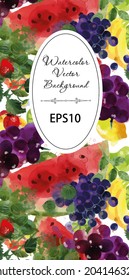 watercolor vector background. Flyer design