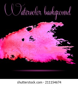 Watercolor vector background. Hand drawing with colored spots and blotches.