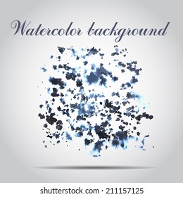 Watercolor vector background. Hand drawing with colored spots and blotches.