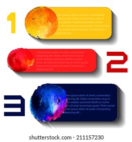 Watercolor vector background. Hand drawing with colored spots and blotches.