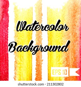 Watercolor vector background. Hand drawing with background