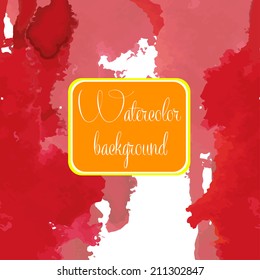 Watercolor vector background. Hand drawing with background