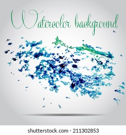 Watercolor vector background. Hand drawing with background