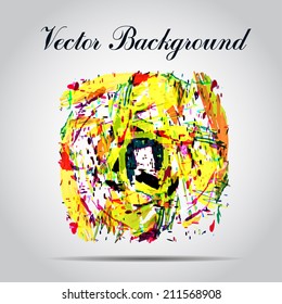 Watercolor vector background. Hand drawing with colored spots and blotches.