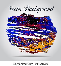 Watercolor vector background. Hand drawing with colored spots and blotches.