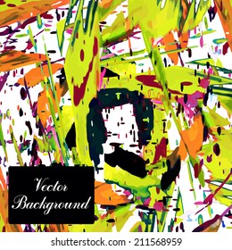 Watercolor vector background. Hand drawing with colored spots and blotches.