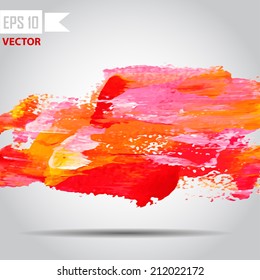 Watercolor vector background. Hand drawing with colored spots and blotches.