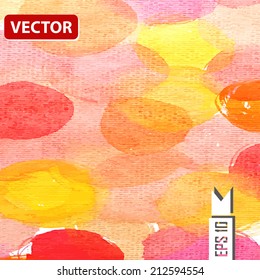 Watercolor vector background. Hand drawing with colored spots and blotches.