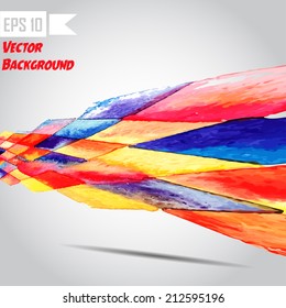 Watercolor vector background. Hand drawing with colored spots and blotches.