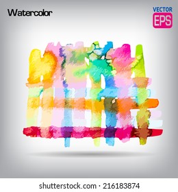 Watercolor vector background. Hand drawing with colored spots