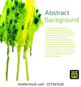 Watercolor vector background. Hand drawing with colored spots and blotches.