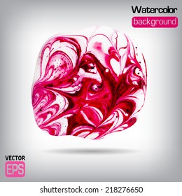 Watercolor vector background. Hand drawing with colored spots and blotches.