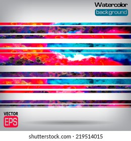 Watercolor vector background. Hand drawing. EPS illustration