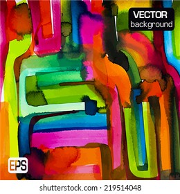 Watercolor vector background. Hand drawing. EPS illustration