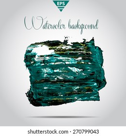 Watercolor vector background. Hand drawing with colored spots and blotches.