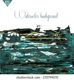 Watercolor vector background. Hand drawing with colored spots and blotches.