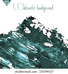Watercolor vector background. Hand drawing with colored spots and blotches.