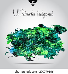 Watercolor vector background. Hand drawing with colored spots and blotches.