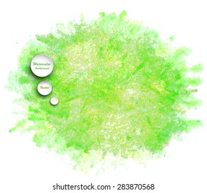 Watercolor vector background. Hand drawing with colored spots and blotches.