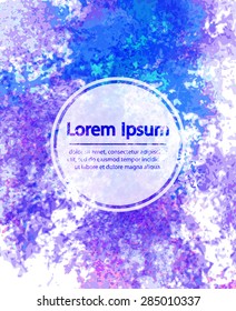 Watercolor vector background. Hand drawing with colored spots and blotches.