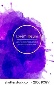 Watercolor vector background. Hand drawing with colored spots and blotches.