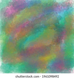 Watercolor vector background illustration. Abstract hand paint square stain backdrop.