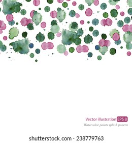 Watercolor vector background, paints splash. Vector illustration.
