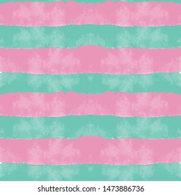 watercolor vector background two colors pink and turquoise, striped seamless pattern