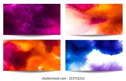 Watercolor vector banners