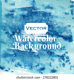 Watercolor vector blue salt background
