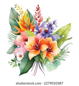 Aquarell-Vektorgrafik. Botanische Illustration. Die Zusammensetzung von rosafarbenen Rosen, Blumen, bunten Blättern, wilden und Gartenkräutern. Blätter, Bouquets, Zweige, Elemente. Sammlung von Blumenarrangements