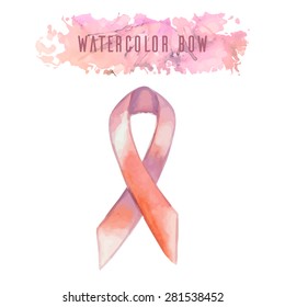 Watercolor vector bow for your creativity