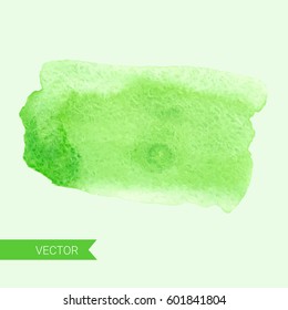 Watercolor vector brush stroke texture, hand drawn splash isolated on light background