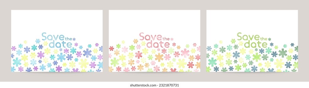 watercolor vector card background set