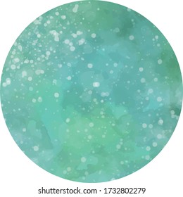 Watercolor vector circle illustration blue