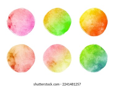 Watercolor vector circles; background for title and logo