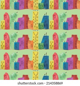 watercolor vector city,seamless pattern,colored city, colored watercolor,vector illustration,watercolor background,vector city seamless pattern