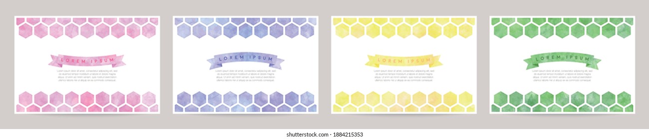 watercolor vector colorful frames set